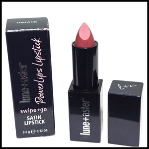 Lune+Aster Powerlips Satin Lipstick Thriving 3.5g Swipe+Go Pink Rose New in Box